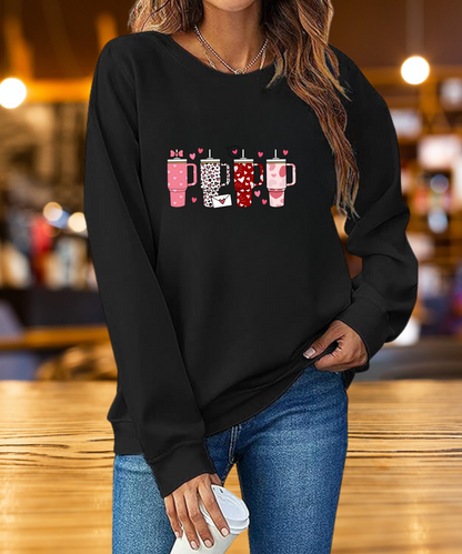 Retro Obsessive Cup Disorder Valentine's Day sweatshirt for women