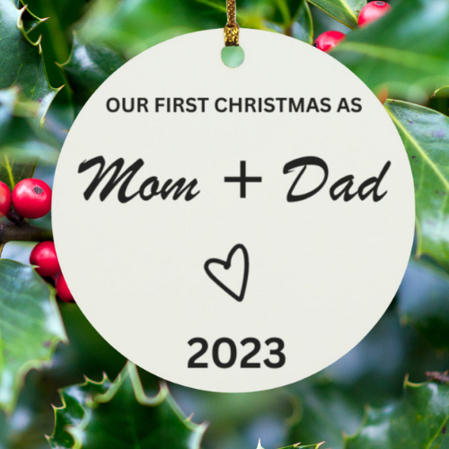 Our First Christmas as Mom and Dad Ornament, New Parents Keepsake