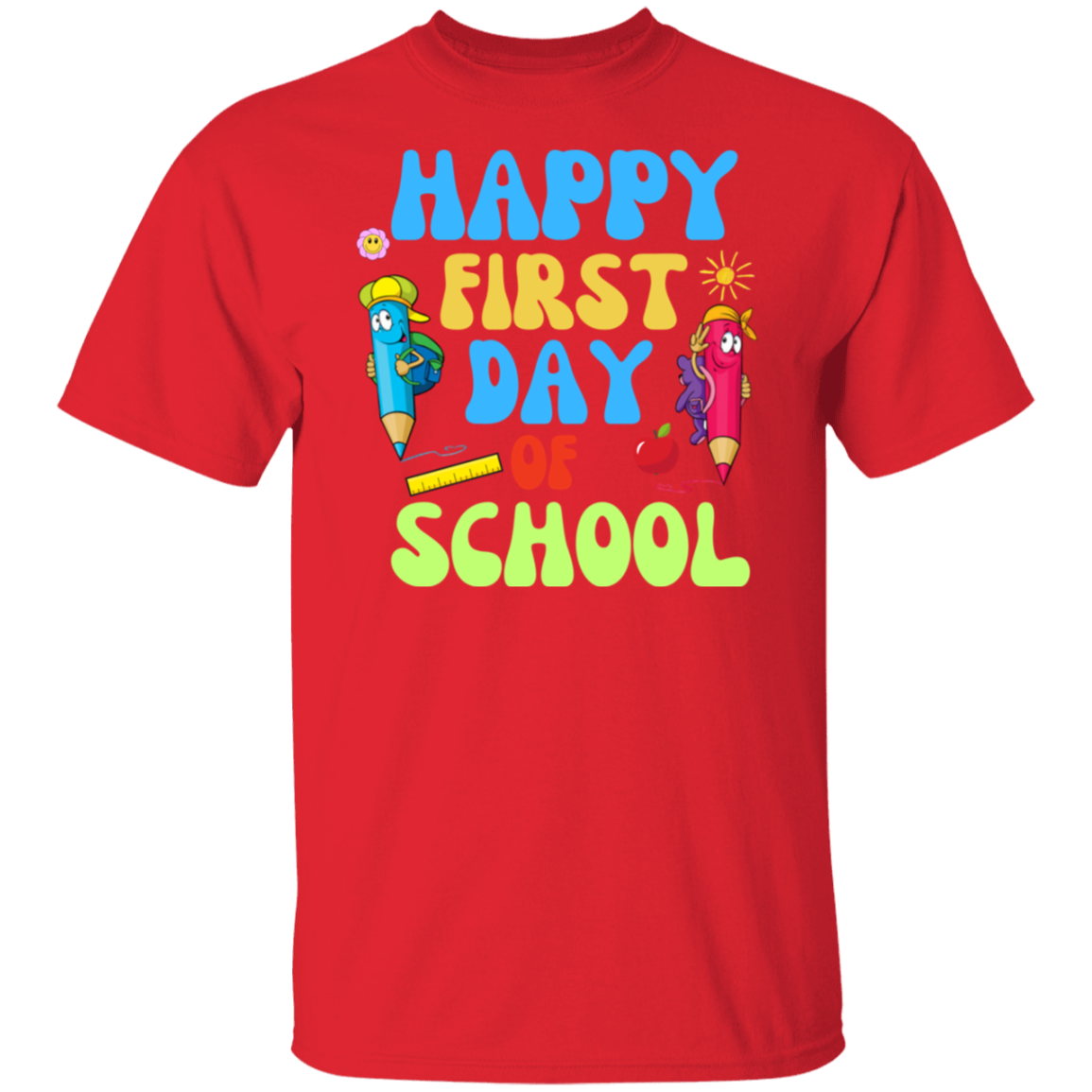 boys and girls Happy First day of school Back to school T-shirt
