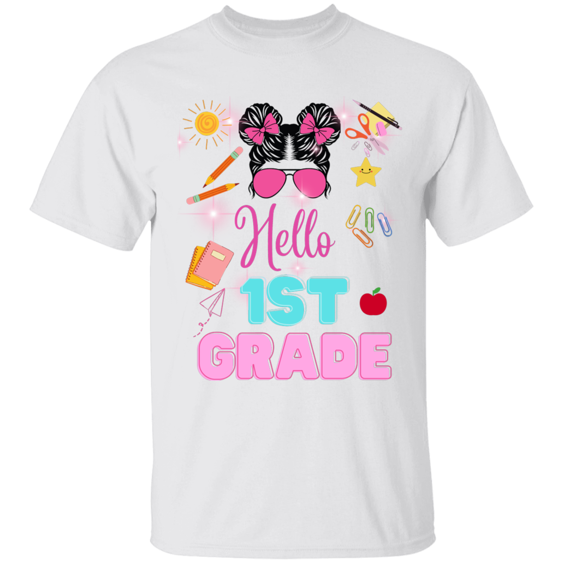 Youth First Grade t-shirt,Back to school  tee for kids  100% Cotton