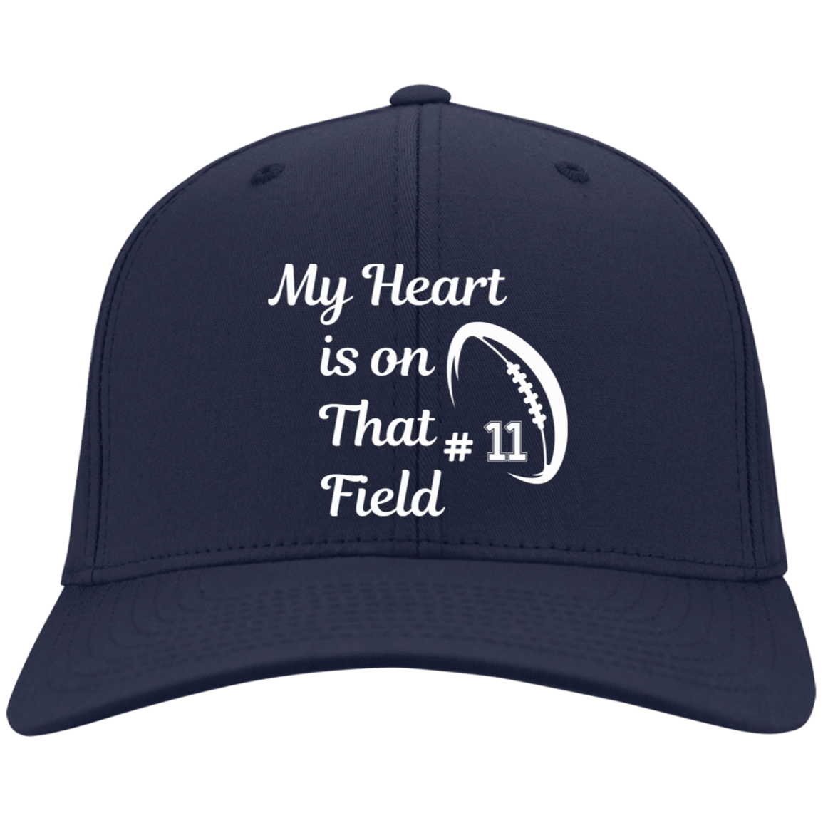 My heart is on that field Embroidered Twill Cap