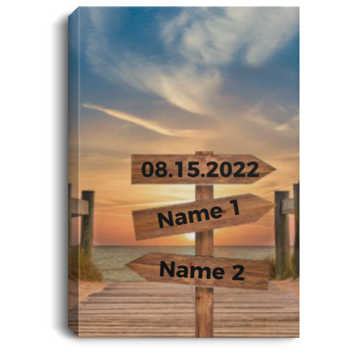 Custom Family Names Canvas Prints Personalized Photo Gifts , personalized family wall art with names