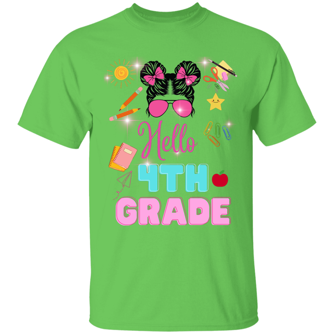 Girls back-to-school 4th grade t-shirts .Back-to-school clothing . Trendy back-to-school tees .Cute back-to-school shirts