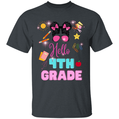 Girls back-to-school 4th grade t-shirts .Back-to-school clothing . Trendy back-to-school tees .Cute back-to-school shirts