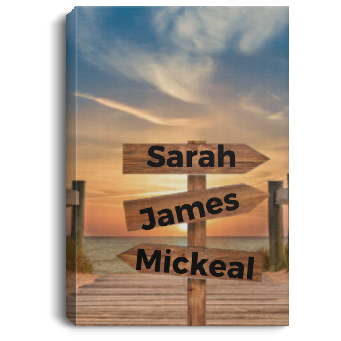 1 Custom Family Names Canvas Prints Personalized Photo Gifts , personalized family wall art with names