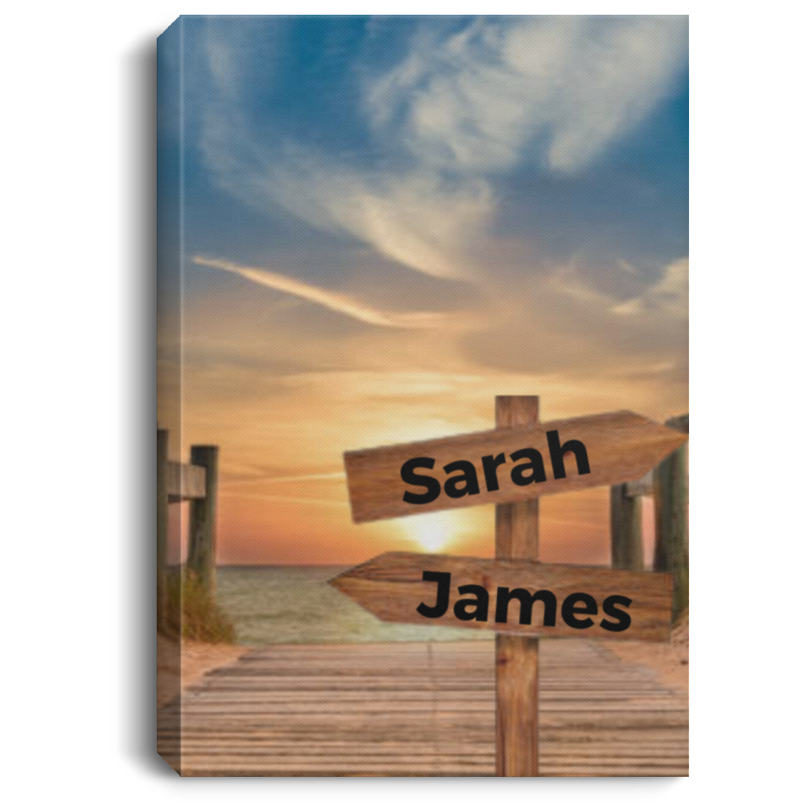 Custom Family Names Canvas Prints Personalized Photo Gifts , personalized family wall art with names