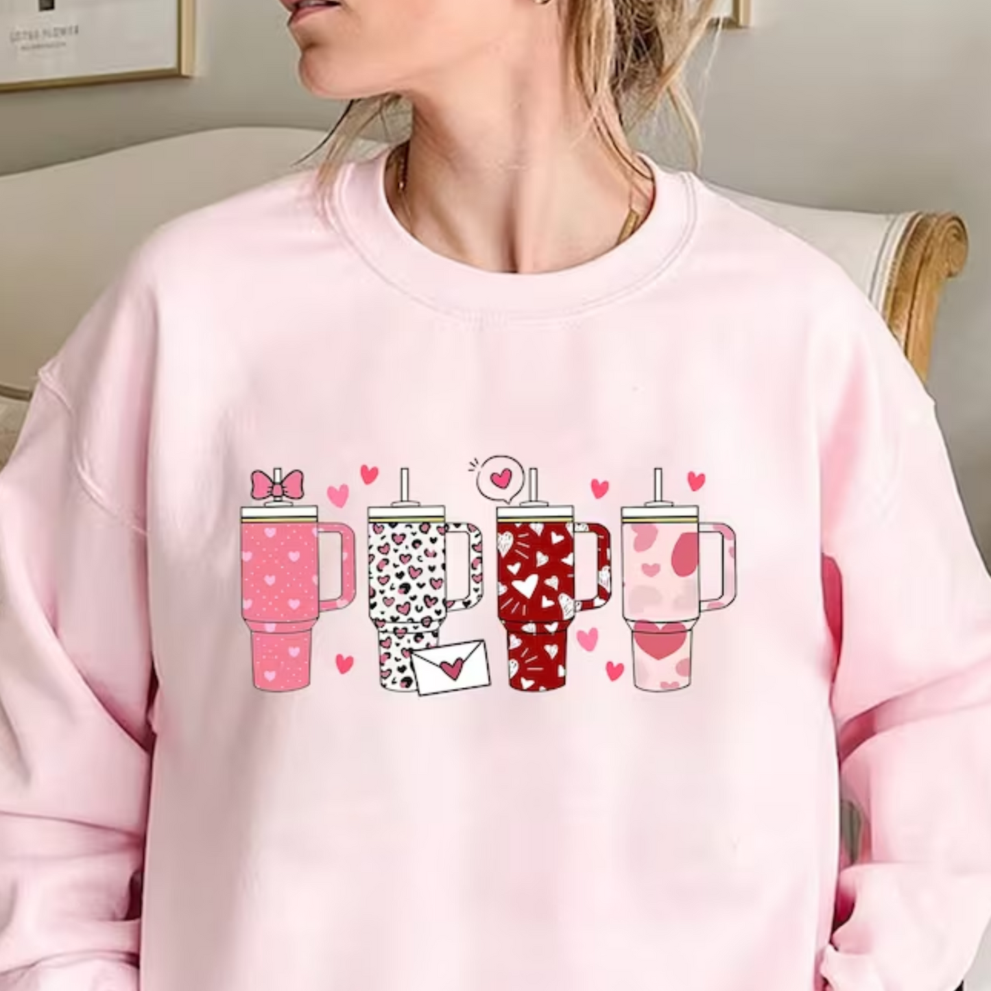 Retro Obsessive Cup Disorder Valentine's Day sweatshirt for women