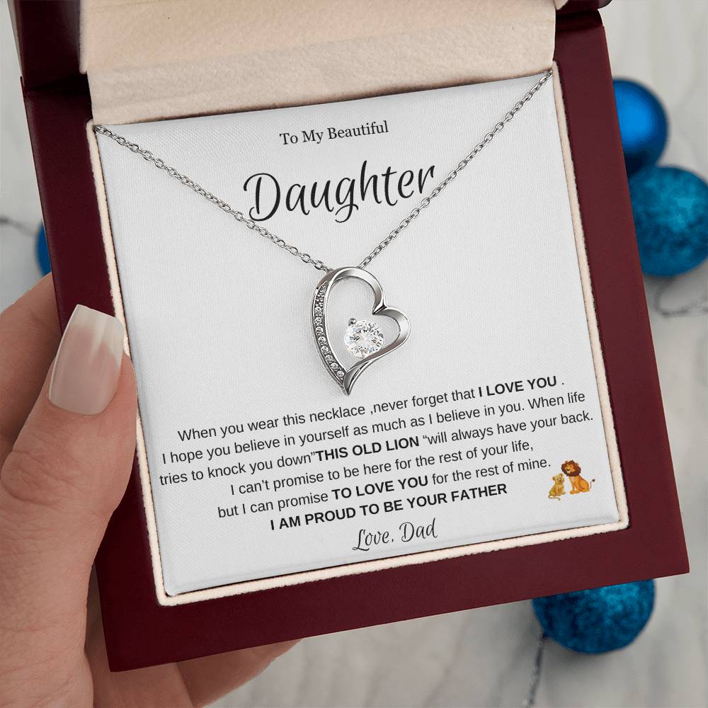 Beautiful daughter best gift ever from dad. My Daughter, Gift From Dad, Daughter Gift, Daughter Necklace, 14k Sentimental Gift