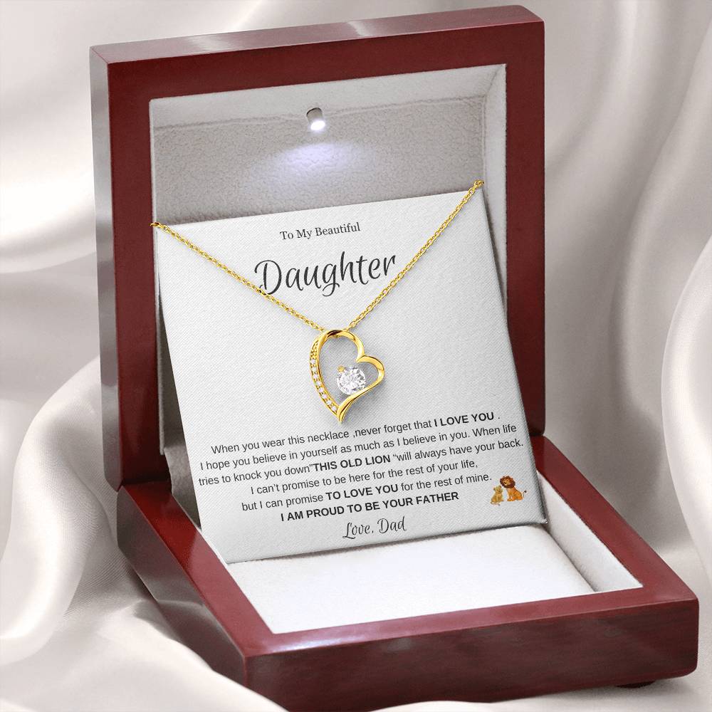 Beautiful daughter best gift ever from dad. My Daughter, Gift From Dad, Daughter Gift, Daughter Necklace, 14k Sentimental Gift