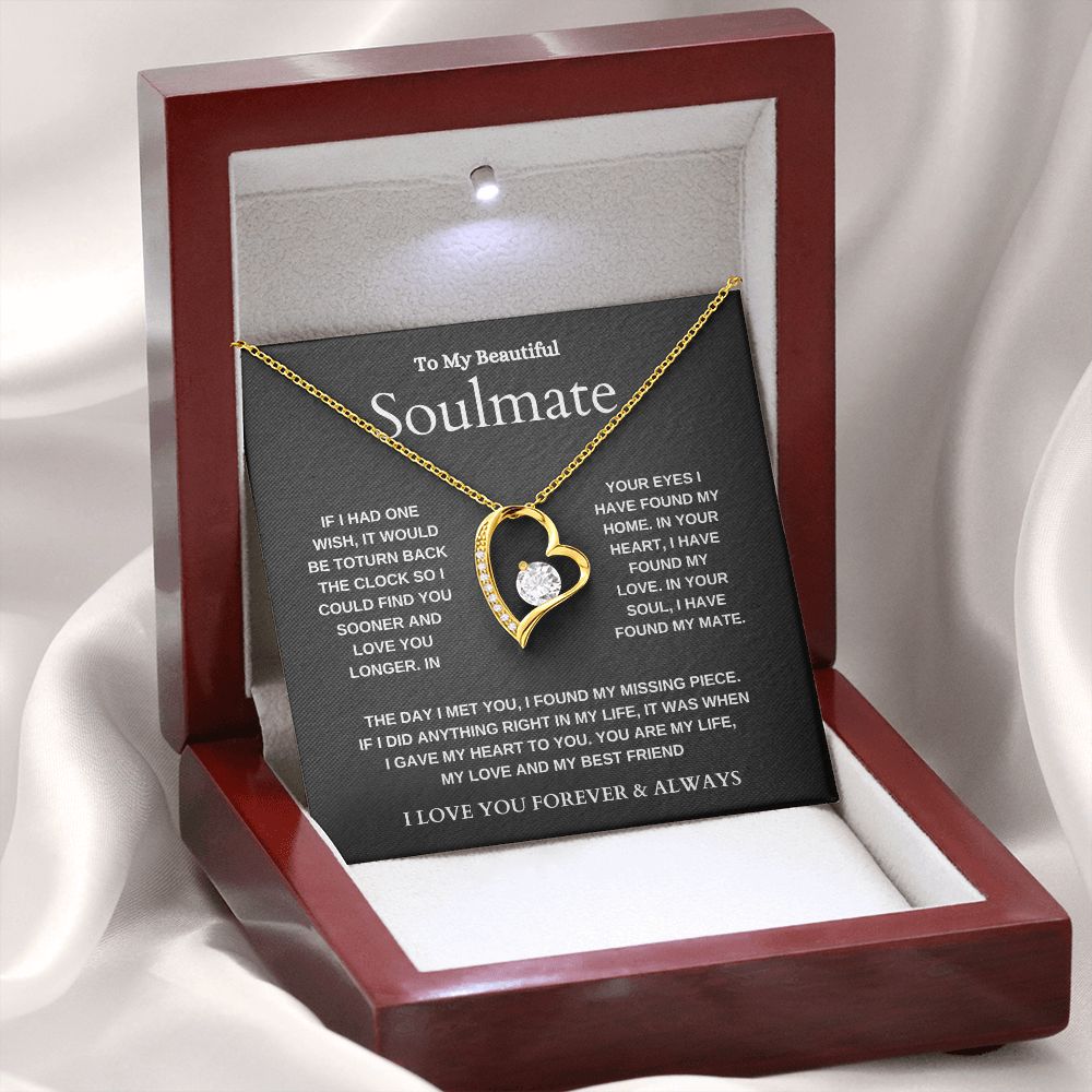 SOULMATE NECKLACE DIFT IDEA FOR WIFE GIRLFRIEND CHRISTMAS BIRTHDAY GIFT