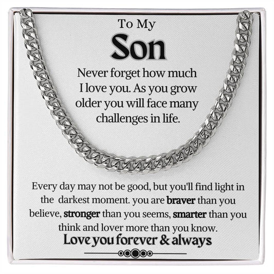 Unique Father-Son  Cuban link Gifts , Special Occasion Father-Son Presents
