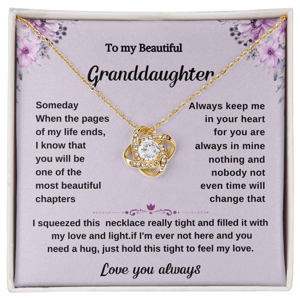 Granddaughter necklace from Grandpa or grandma birthday gif for grandkids