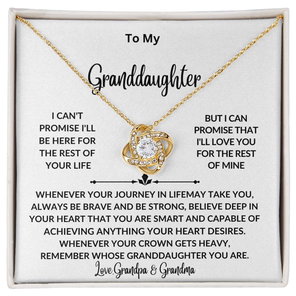 Granddaughter  sentimental gift necklace for graduation, birthday, engagement,