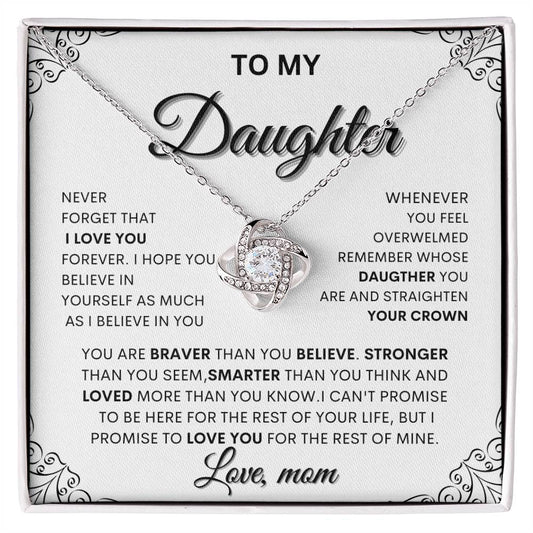 To My Daughter Necklace, Gift for Daughter from mom and Dad, Daughter Father Necklace