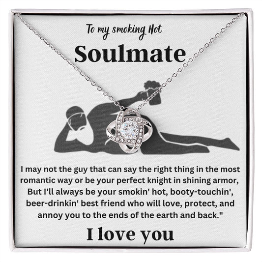 Wife girlfriend soulmate necklace gift from husband boyfriend or partner
