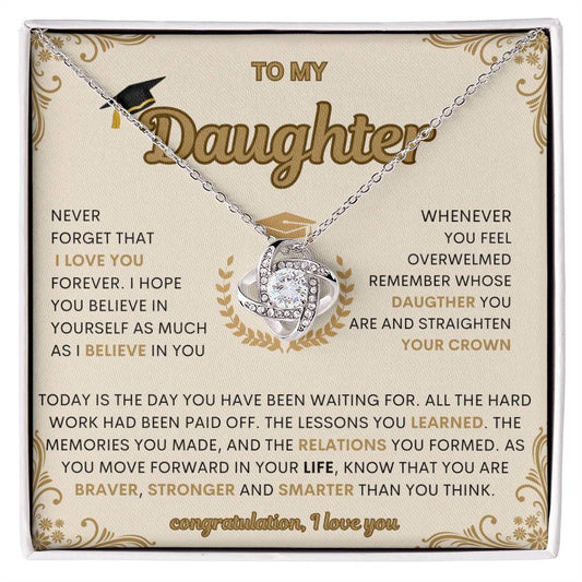 Daughter graduation birthday necklace gift from mom an dad