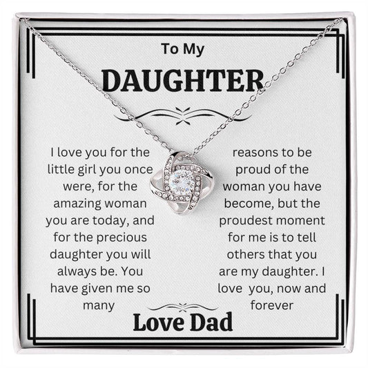 Daughter  gift Necklaces from dad,  Heartfelt Gifts  from dad Birthday christmas gift for daughter
