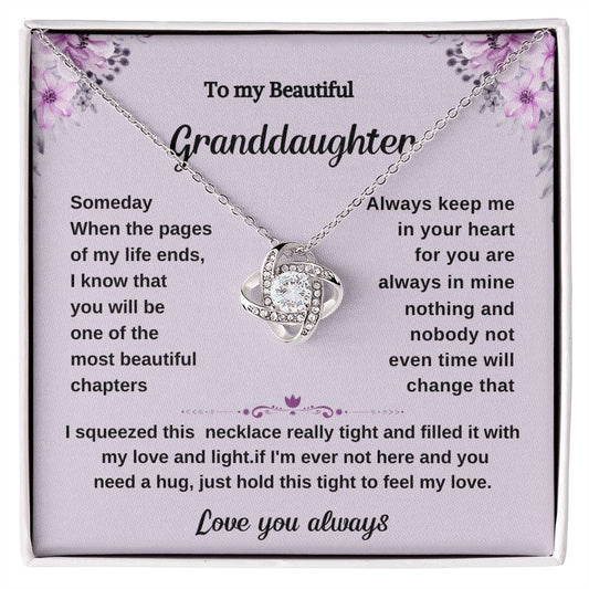 Granddaughter necklace from Grandpa or grandma birthday gif for grandkids