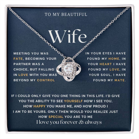 To my wife gift necklace.Gift For Wife