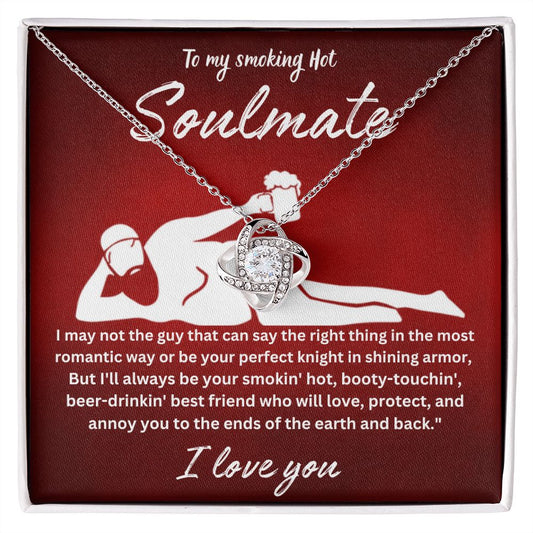 Funny Soulmate Necklace, Beer Drinking Dad Bod Soulmate, Gift from Boyfriend Husband, Girlfriend Wife Gift, Anniversary Valentines Day