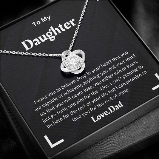 To my daughter necklace from dad. meaningful necklace for daughter. wedding gift daughter necklace. necklace for daughter from parents