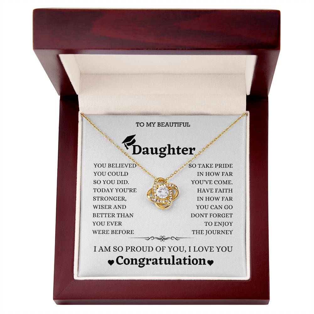 Graduation Achievement: Meaningful Necklace Gift for Daughter, Memorable Gift for daughter from mom or dad