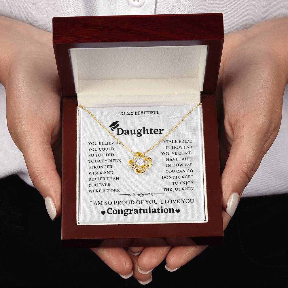 Graduation Achievement: Meaningful Necklace Gift for Daughter, Memorable Gift for daughter from mom or dad