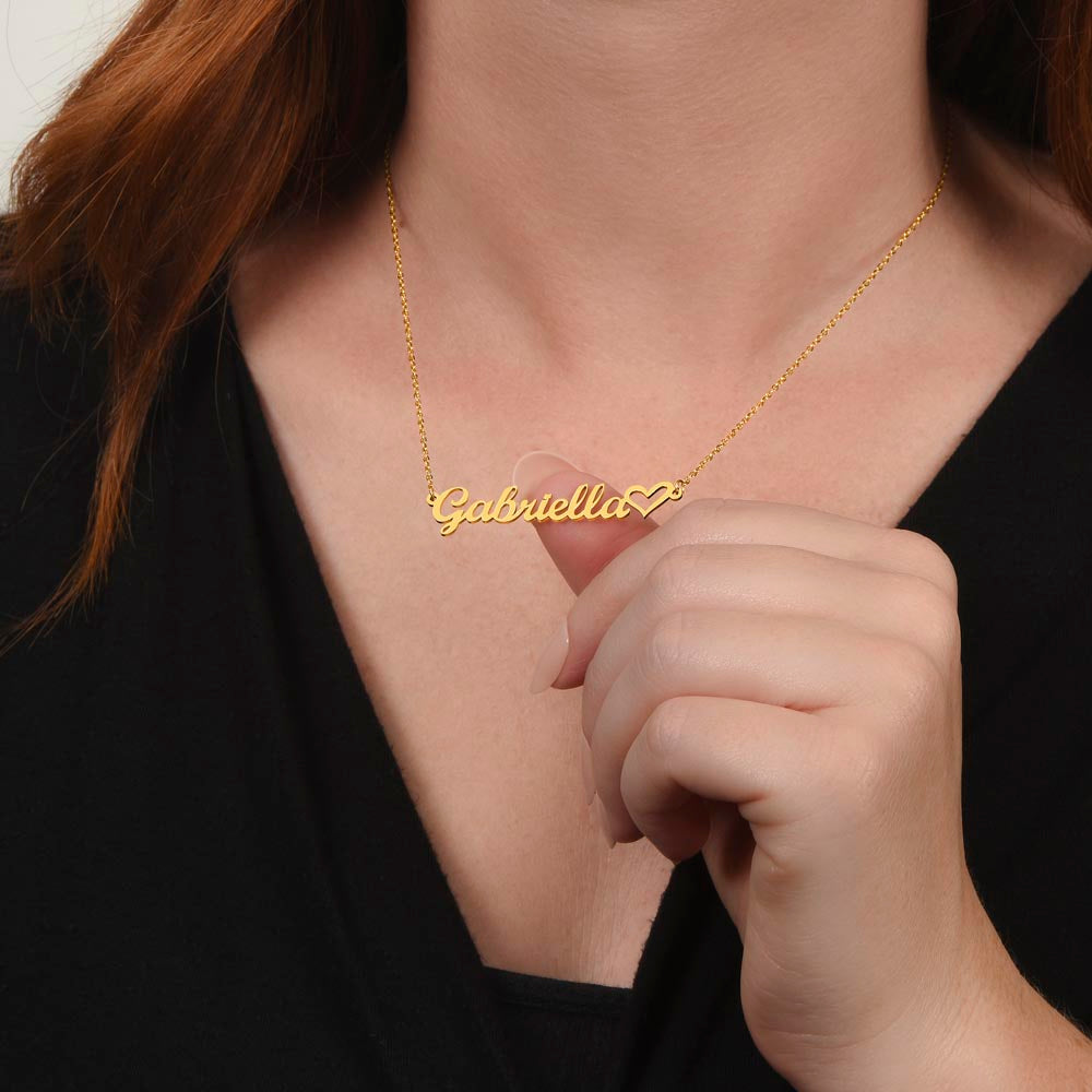 Personalized name necklace For wife,girlfriend, with special message card