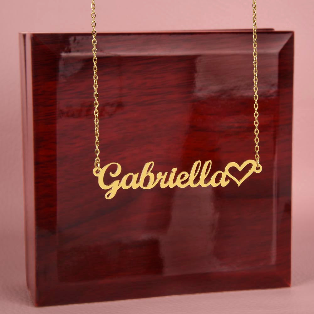Personalized name necklace For wife,girlfriend, with special message card
