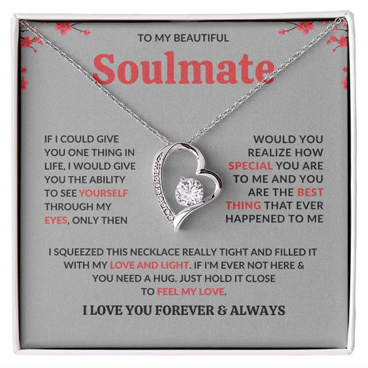 soulmate necklace for her, soulmate gift ideas, I love you necklace for girlfriend, necklaces for women