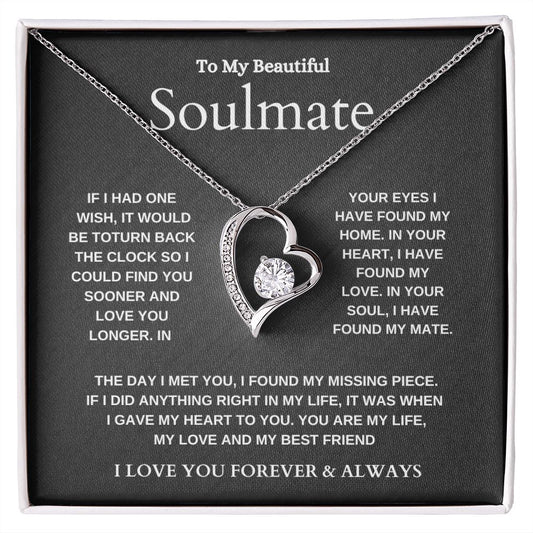 SOULMATE  NECKLACE DIFT IDEA FOR WIFE GIRLFRIEND CHRISTMAS BIRTHDAY GIFT
