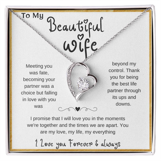 Wife soulmate necklace, Romantic partner jewelry, Special B-day gift for my wife
