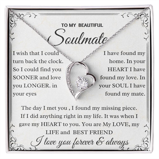 Beautiful Soulmate Necklace To My Beautiful Wife Necklace My Future Wife Gift Soulmate Jewelry