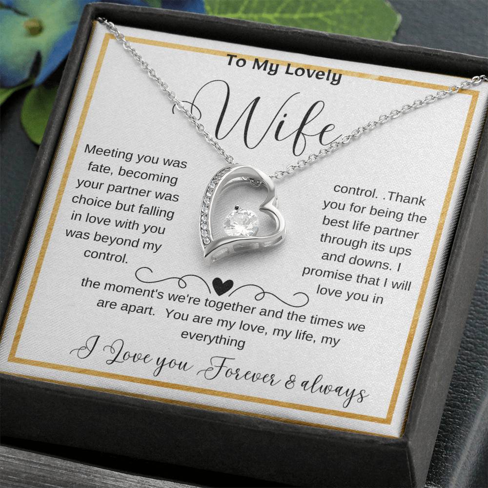 Wife soulmate necklace, Romantic partner jewelry, Special gift for my wife