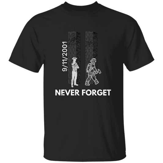Police Firefighter Tribute Never Forget unisex T-Shirt
