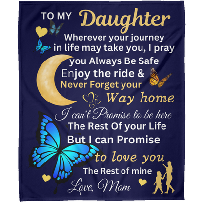 Personalized Cozy  Blanket To My Daughter Never Forget That I Love You, Daughter's Gift  From Mom Arctic Fleece Blanket 50x60
