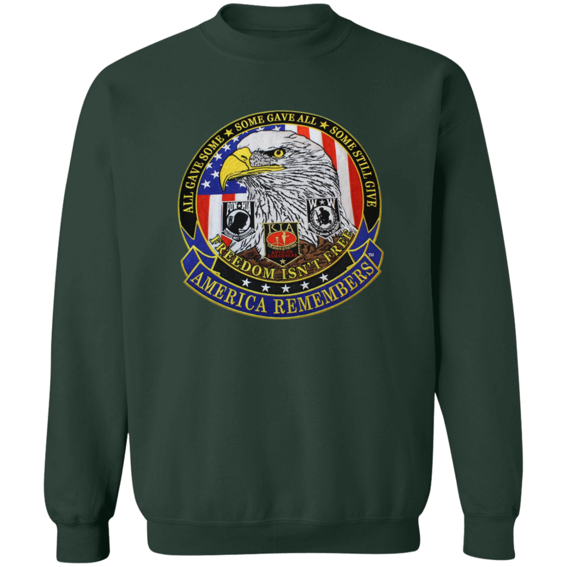 America Remembers Patriot G180 Crewneck Pullover Sweatshirt