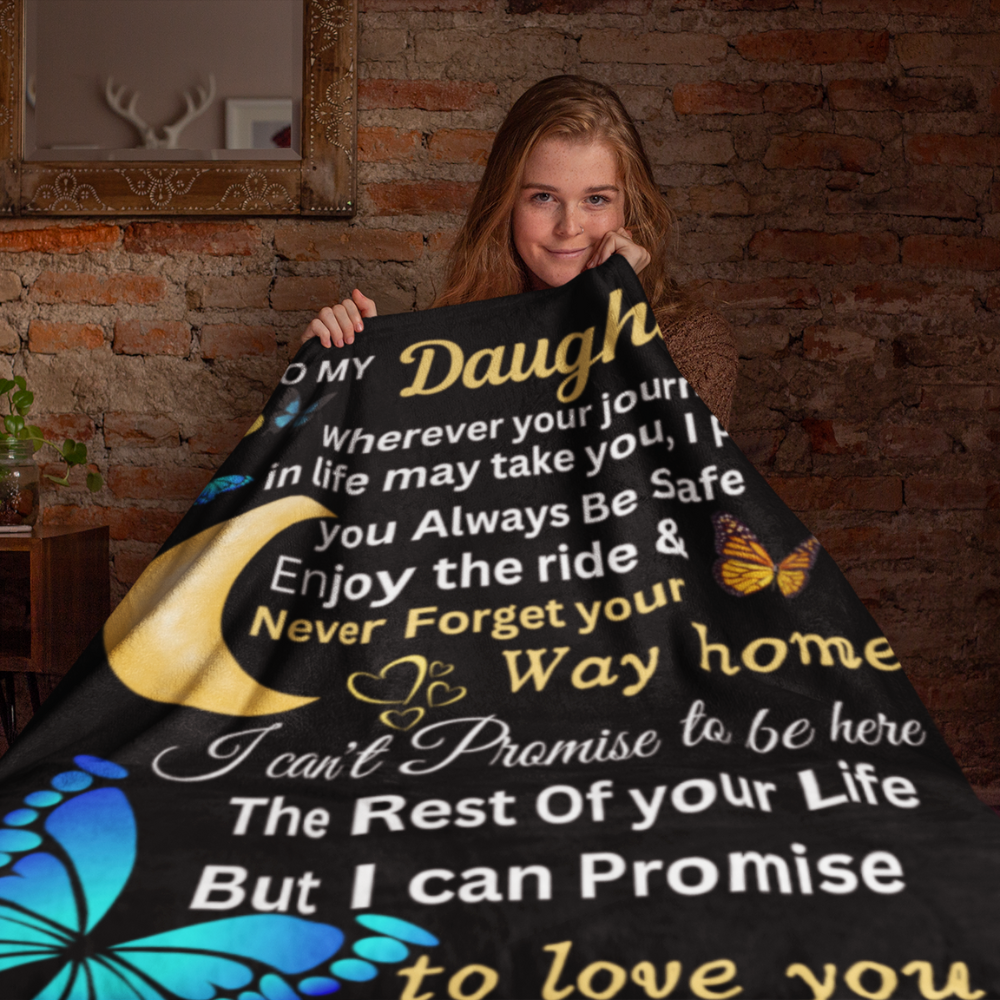 Daughter's Fleece Blanket gift from dad  50x60