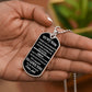 Son Graduation keepsake necklace gift from dad , father to son dog tag necklace