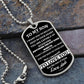 Son Graduation keepsake necklace gift from dad , father to son dog tag necklace