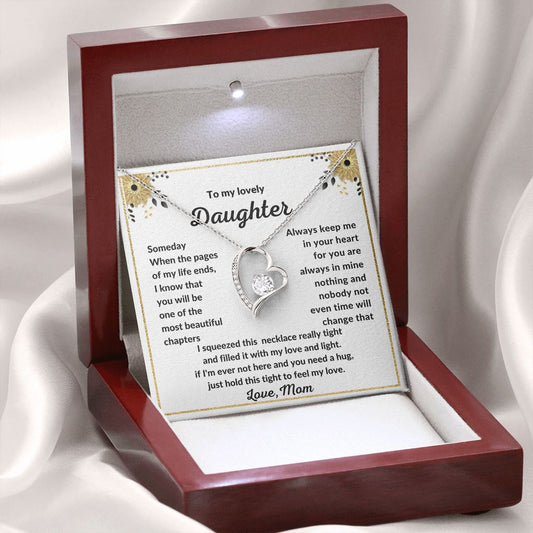 to My Daughter Forever Love Necklace Gift From Mom