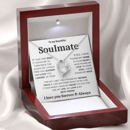 Soulmate necklace  Valentines Forever Love Necklace  lover's gift