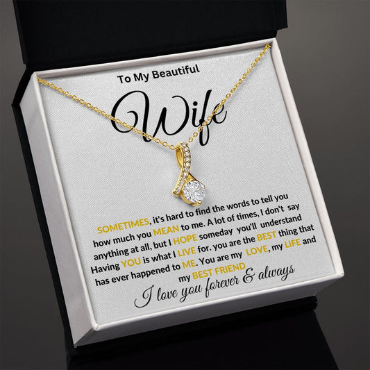 You are my love Wife's Valentines gift necklace