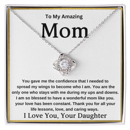 To My Mom Pendant Necklace Gift, Birthday Gift For Mom, Mother's Day, Christmas