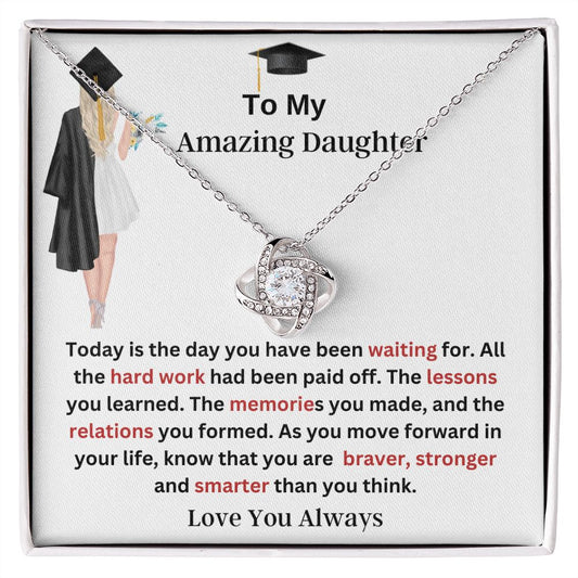 To My Daughter Graduation Gift Necklace From Mon & Dad