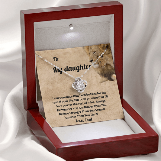 To My Daughter  I can't promise gift Necklace  from Dad