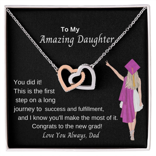 My Amazing Daughter Graduation Necklace from dad