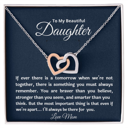 You are Braver Daudther necklace Gift from Mom