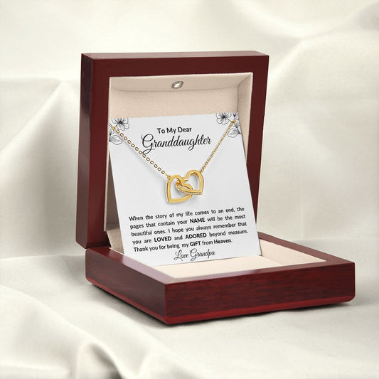 You are Loved Granddaughter Necklace gift From Grandpa