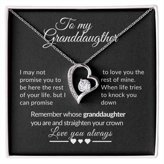 I may not promise you  Granddaughter forever Love  Necklace gift